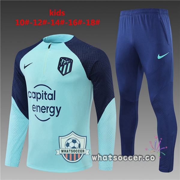 Atletico Madrid Kids Blue Tracksuit 2022-2023