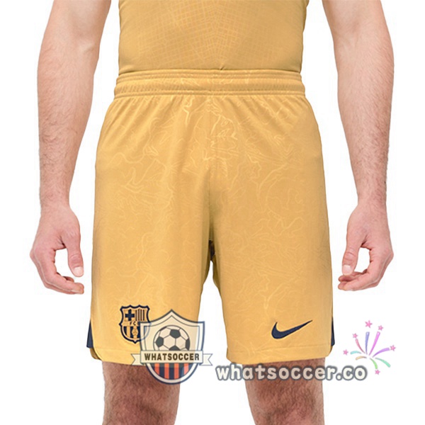 FC Barcelona Away Soccer Shorts Yellow 2022-2023