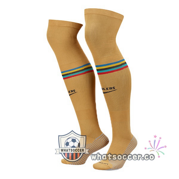 FC Barcelona Away Soccer Socks Yellow 2022-2023