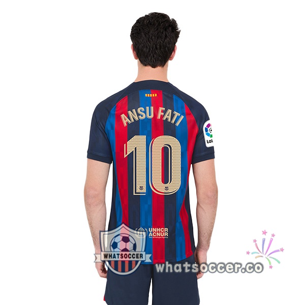 FC Barcelona (Ansu Fati 10) Home Soccer Jerseys Red Blue 2022-2023
