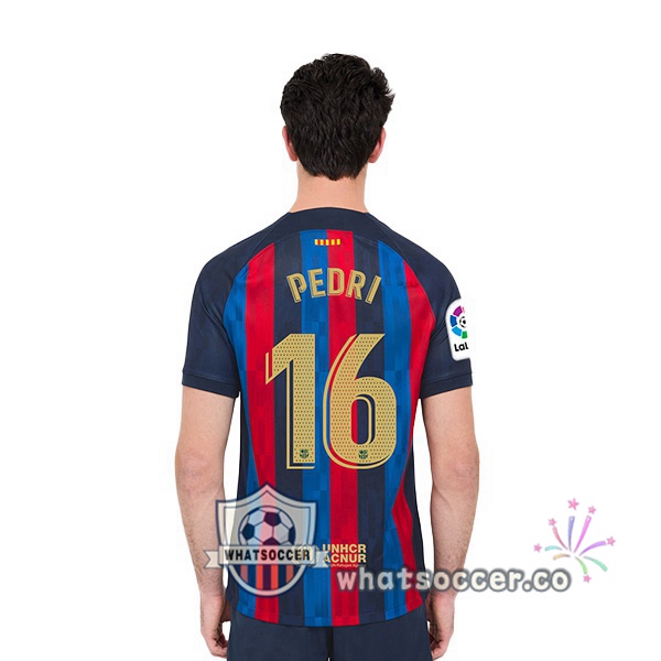 FC Barcelona (Pedri 16) Home Soccer Jerseys Red Blue 2022-2023