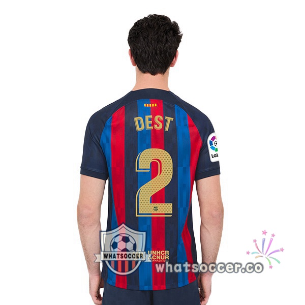 FC Barcelona (Dest 2) Home Soccer Jerseys Red Blue 2022-2023