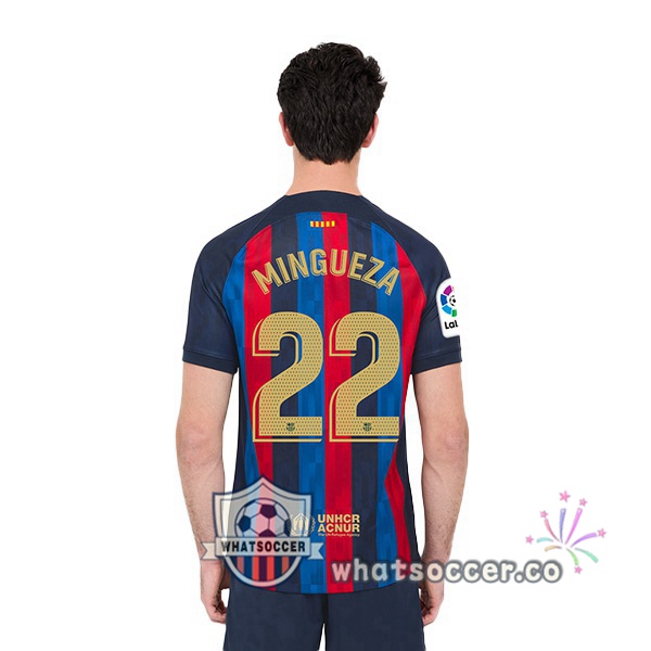 FC Barcelona (Mingueza 22) Home Soccer Jerseys Red Blue 2022-2023