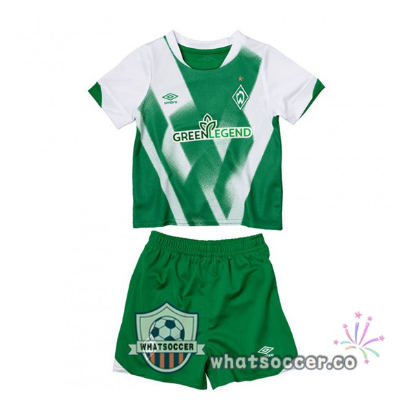 SV Werder Bremen Kids Home Soccer Jerseys Green White 2022-2023