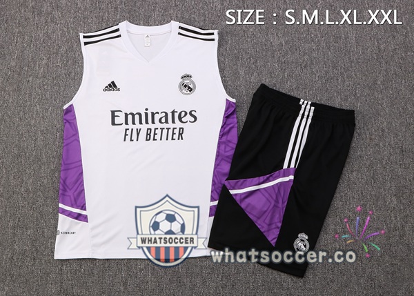 Real Madrid + Shorts White Soccer Vest 2022-2023