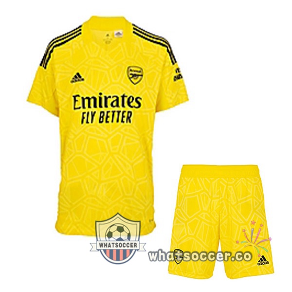 Arsenal Kids Goalkeeper Soccer Jerseys Yellow 2022-2023
