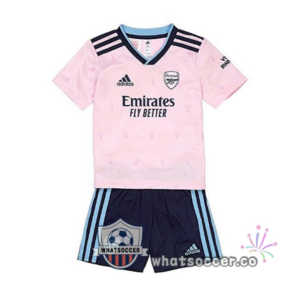 Arsenal Kids Third Soccer Jerseys Rose Blue 2022-2023