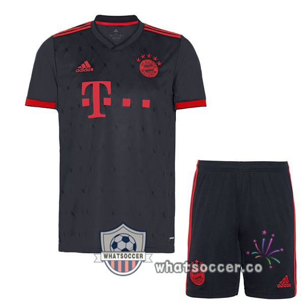 Bayern Munich Kids Third Soccer Jerseys Black 2022-2023
