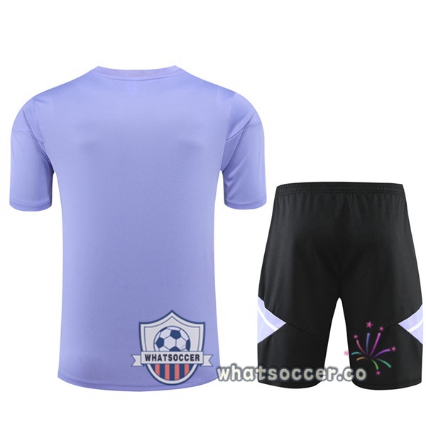 Real Madrid Training T-Shirts + Shorts Purple 2022-2023