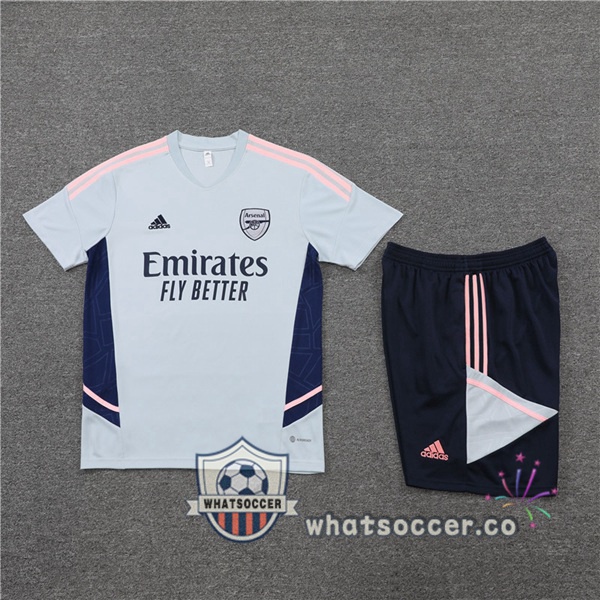 Arsenal Training T-Shirts + Shorts White 2022-2023
