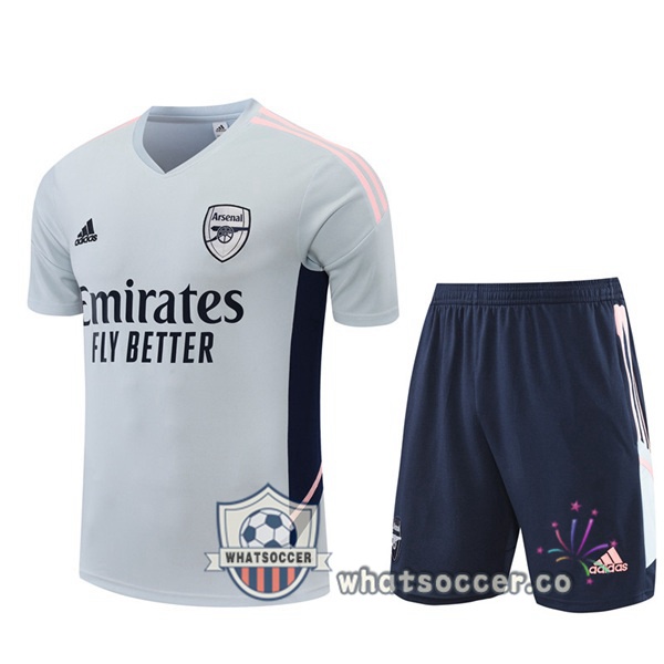Arsenal Training T-Shirts + Shorts White 2022-2023