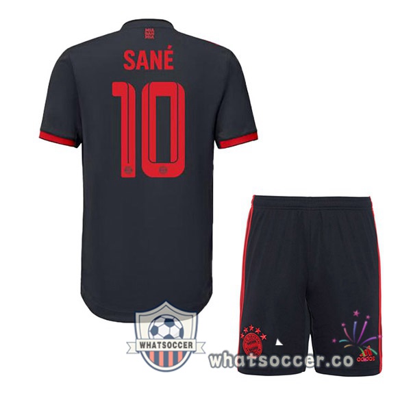 Bayern Munich (Sané 10) Kids Third Soccer Jerseys Black 2022-2023