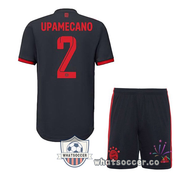 Bayern Munich (Upamecano 2) Kids Third Soccer Jerseys Black 2022-2023