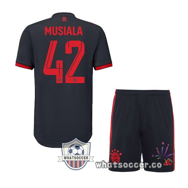 Bayern Munich (Musiala 42) Kids Third Soccer Jerseys Black 2022-2023