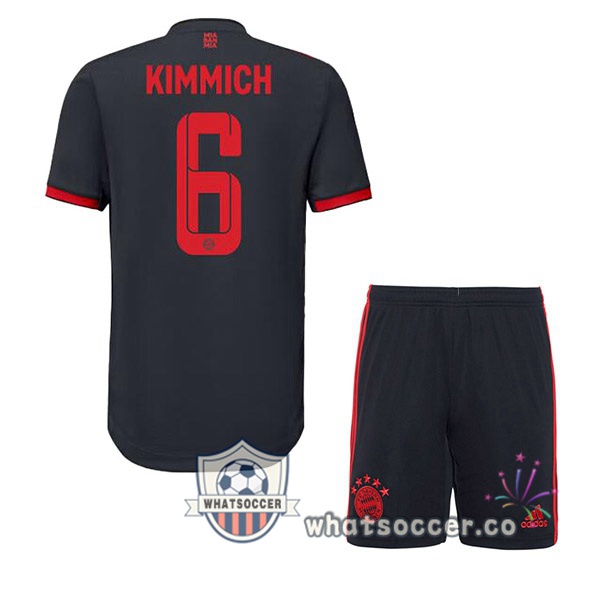 Bayern Munich (Kimmich 6) Kids Third Soccer Jerseys Black 2022-2023
