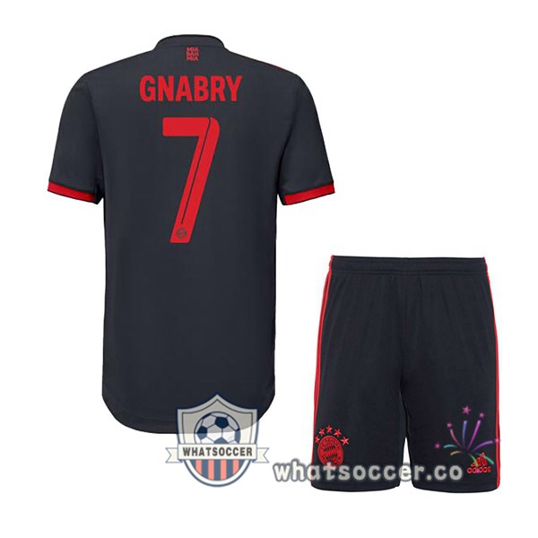 Bayern Munich (Gnabry 7) Kids Third Soccer Jerseys Black 2022-2023