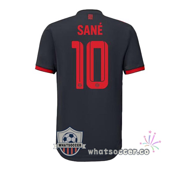 Bayern Munich (Sané 10) Third Soccer Jerseys Black 2022-2023