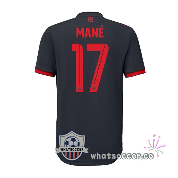 Bayern Munich (Mané 17) Third Soccer Jerseys Black 2022-2023