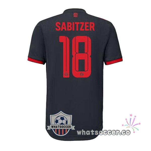 Bayern Munich (Sabitzer 18) Third Soccer Jerseys Black 2022-2023