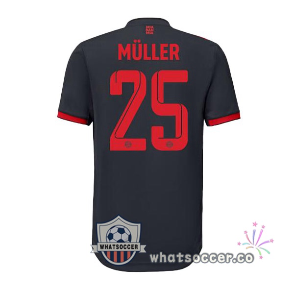 Bayern Munich (Müller 25) Third Soccer Jerseys Black 2022-2023