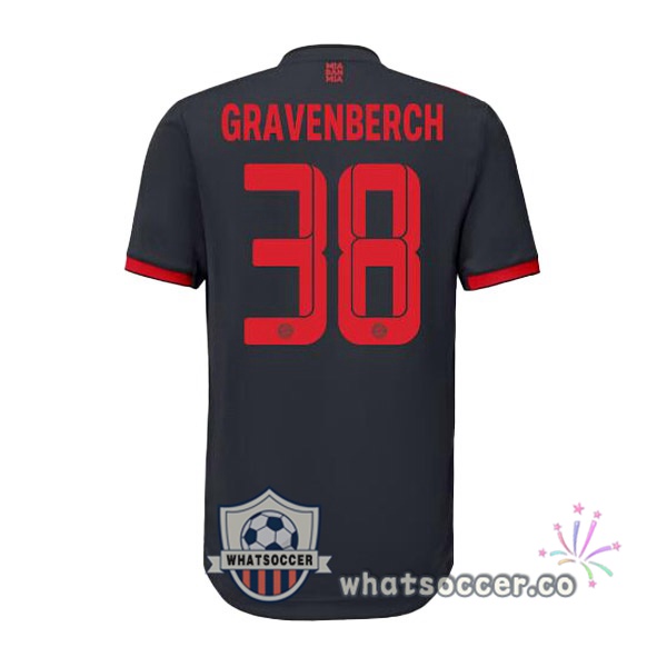 Bayern Munich (Gravenberch 38) Third Soccer Jerseys Black 2022-2023