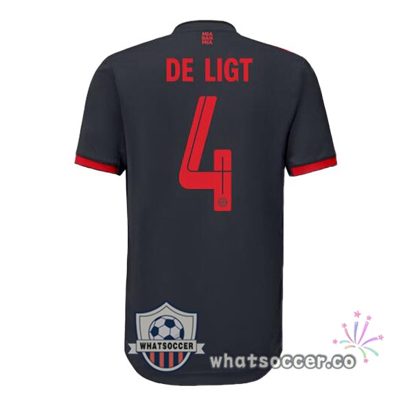 Bayern Munich (de Ligt 4) Third Soccer Jerseys Black 2022-2023