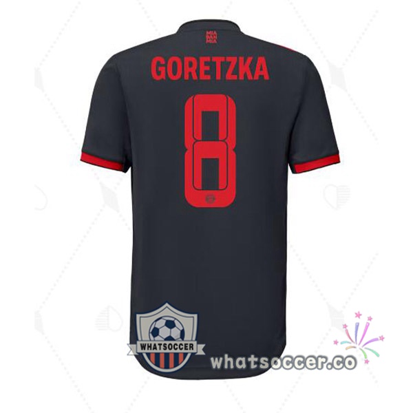 Bayern Munich (Goretzka 8) Third Soccer Jerseys Black 2022-2023