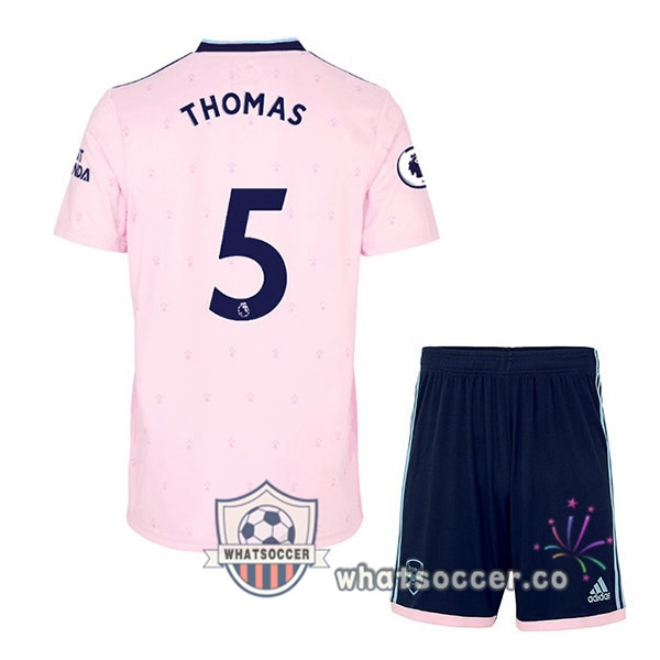 Arsenal (THOMAS 5) Kids Away Soccer Jerseys Rose 2022-2023