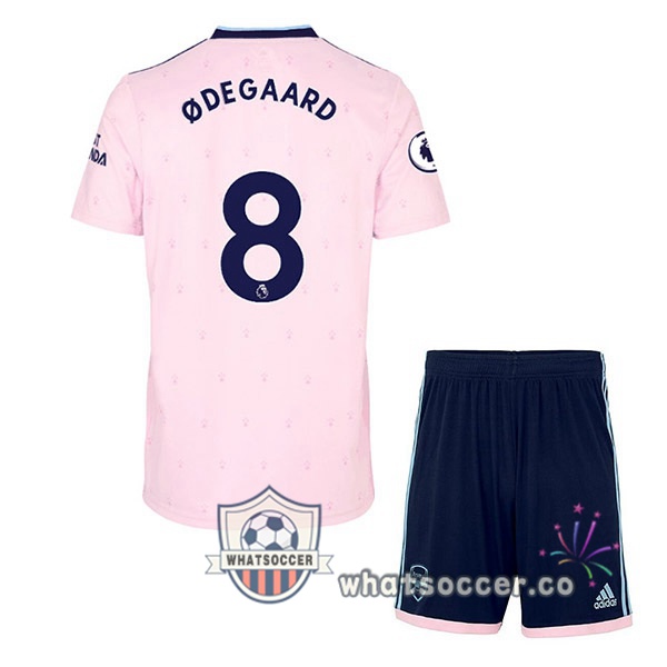 Arsenal (ØDEGAARD 8) Kids Away Soccer Jerseys Rose 2022-2023