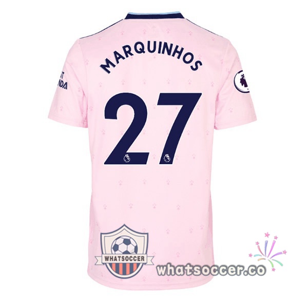 Arsenal (MARQUINHOS 27) Away Soccer Jerseys Rose 2022-2023