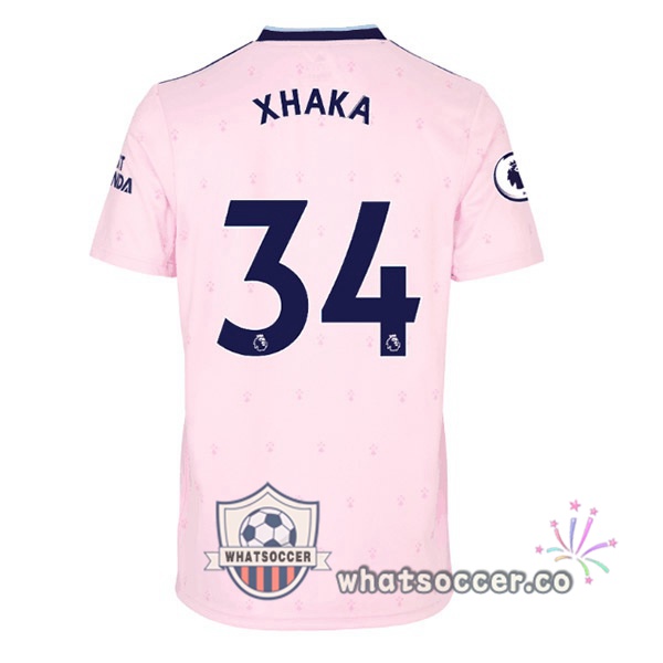 Arsenal (XHAKA 34) Away Soccer Jerseys Rose 2022-2023