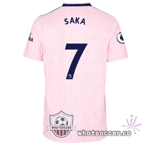 Arsenal (SAKA 7) Away Soccer Jerseys Rose 2022-2023