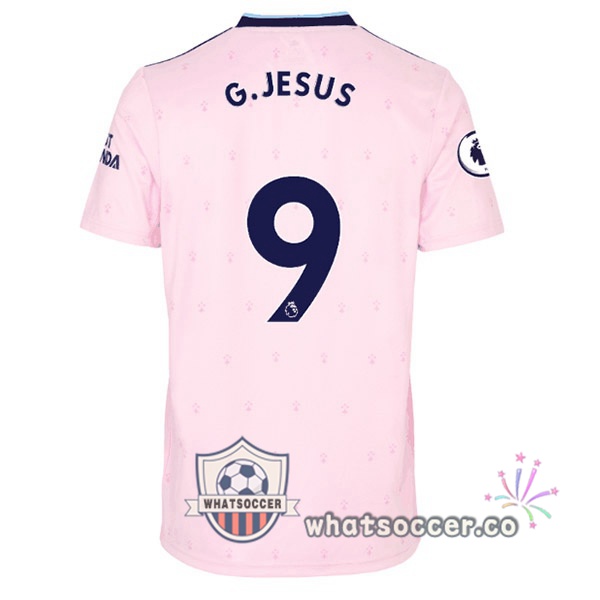 Arsenal (G.JESUS 9) Away Soccer Jerseys Rose 2022-2023