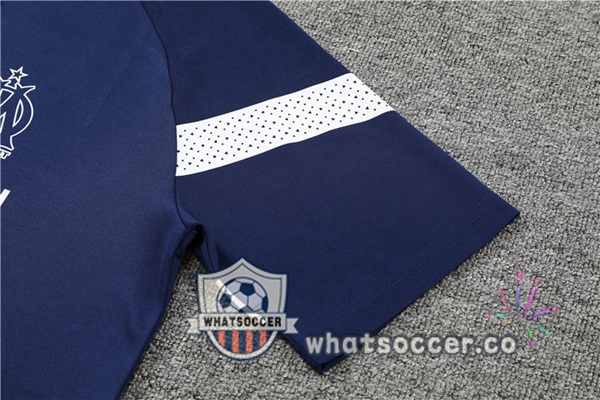 Olympique de Marseille Training T-Shirts + Shorts Blue Royal 2022-2023