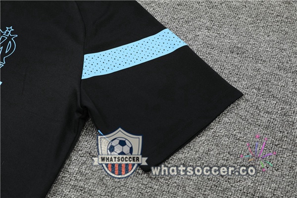 Olympique de Marseille Training T-Shirts + Shorts Black 2022-2023