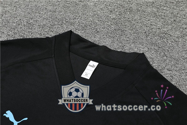 Olympique de Marseille Training T-Shirts + Shorts Black 2022-2023