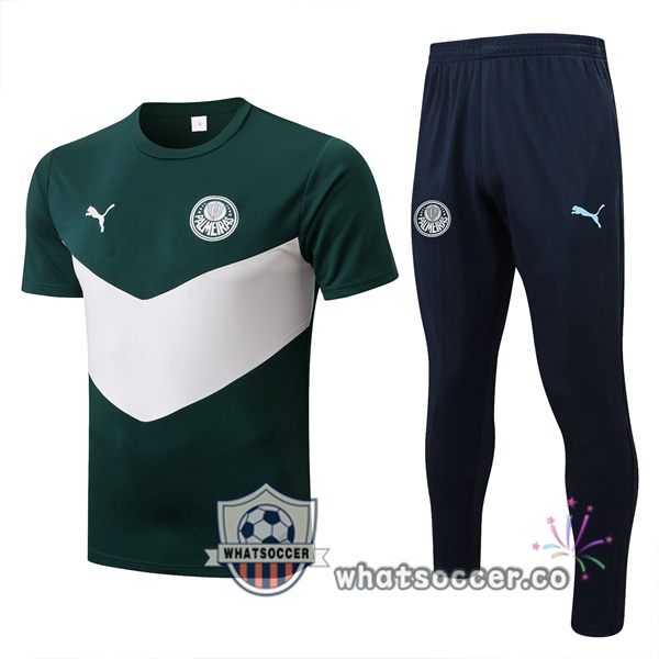 Palmeiras Training T-Shirts + Pants Green White 2022-2023