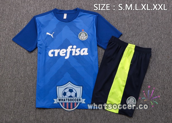 Palmeiras Training T-Shirts + Shorts Blue 2022-2023