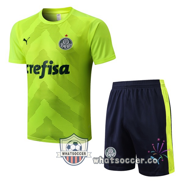 Palmeiras Training T-Shirts + Shorts Green 2022-2023