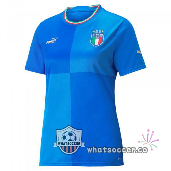 Italy Home Women Soccer Jerseys Blue 2022-2023