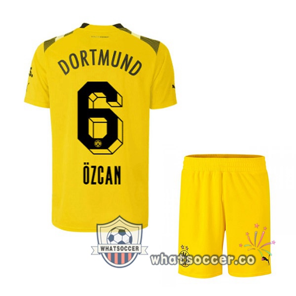 Dortmund BVB (Özcan 6) Kids CUP Soccer Jerseys Yellow 2022-2023