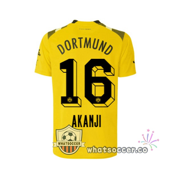 Dortmund BVB (Akanji 16) CUP Soccer Jerseys Yellow 2022-2023