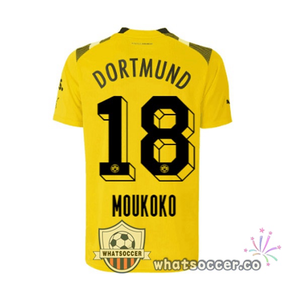 Dortmund BVB (Moukoko 18) CUP Soccer Jerseys Yellow 2022-2023