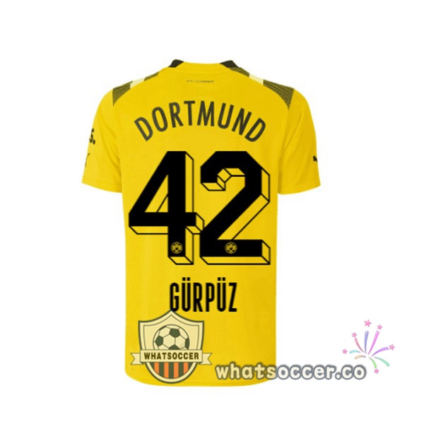 Dortmund BVB (Gürpüz 42) CUP Soccer Jerseys Yellow 2022-2023