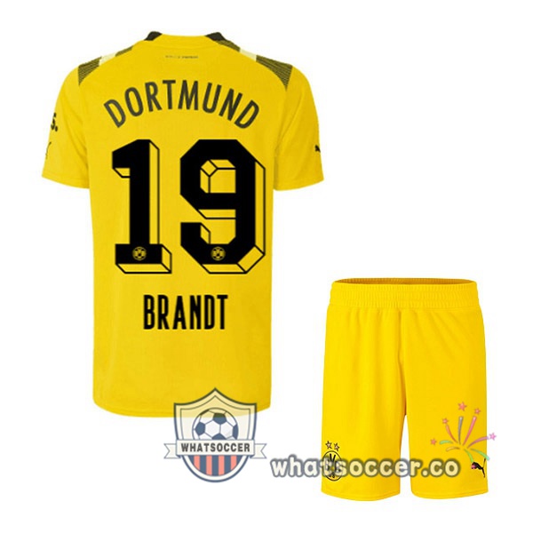 Dortmund BVB (Brandt 19) Kids CUP Soccer Jerseys Yellow 2022-2023