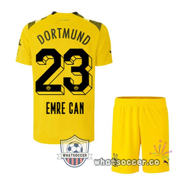 Dortmund BVB (Emre Can 23) Kids CUP Soccer Jerseys Yellow 2022-2023