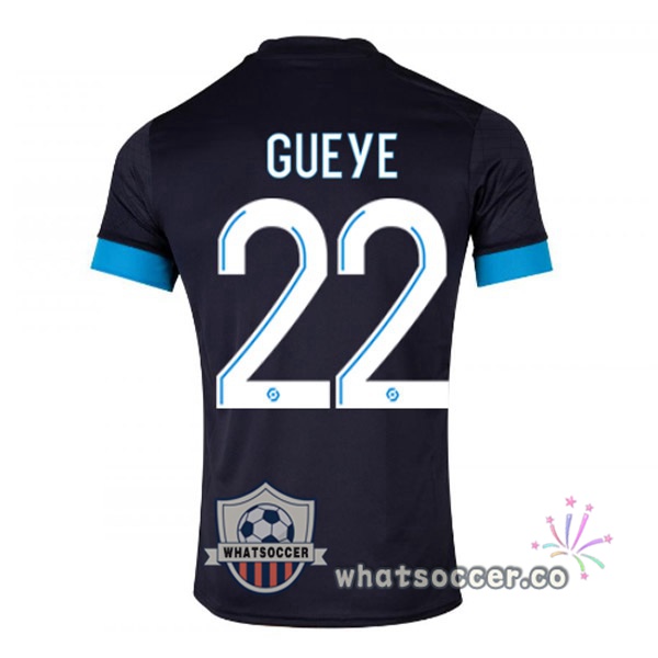Olympique de Marseille (GUEYE 22) Away Soccer Jerseys Black 2022-2023