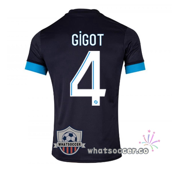 Olympique de Marseille (GIGOT 4) Away Soccer Jerseys Black 2022-2023