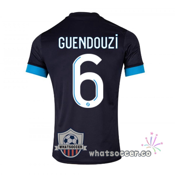 Olympique de Marseille (GUENDOUZI 6) Away Soccer Jerseys Black 2022-2023