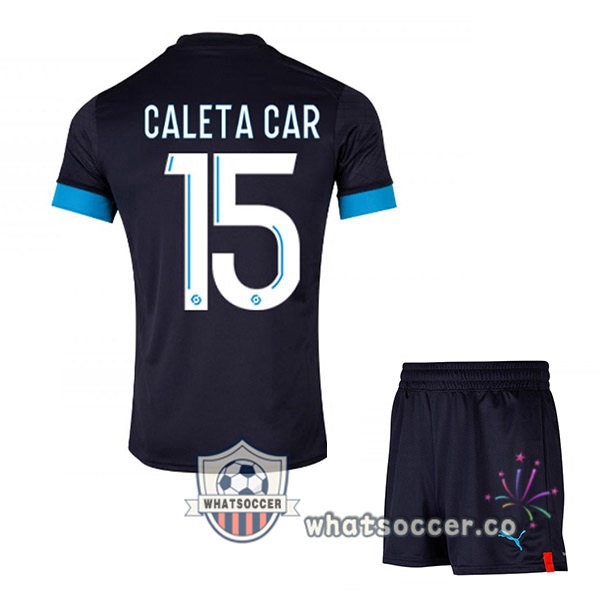 Olympique de Marseille (CALETA CAR 15) Kids Away Soccer Jerseys Black 2022-2023